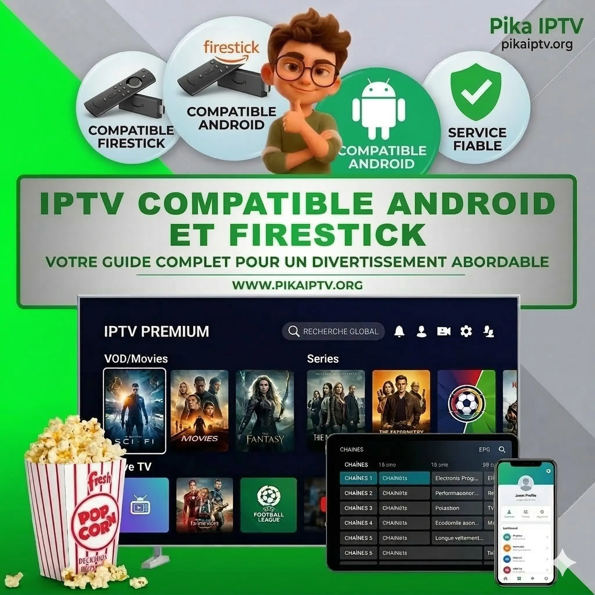 IPTV compatible Android et Firestick